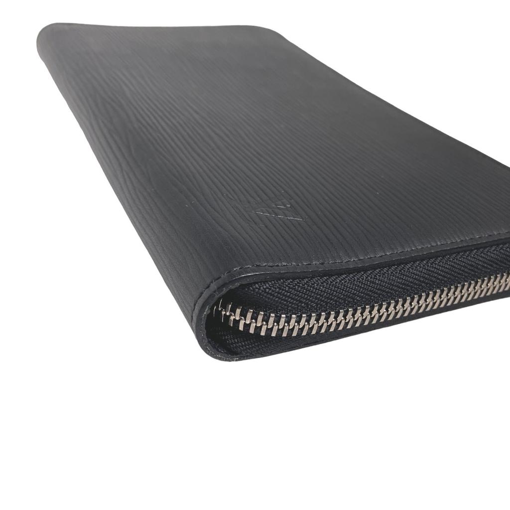 Louis Vuitton Zippy Organizer M60632 Long Wallet Purse Epi Leather Noir Black Used