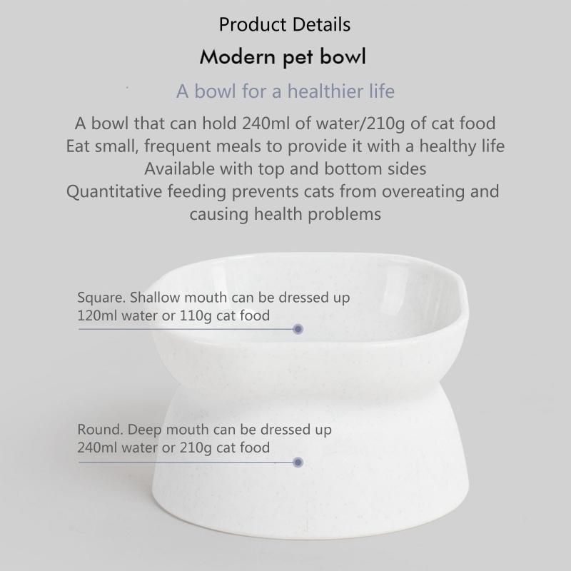 Elevated Non-Slip Pet Bowls For Cats Food Water Bowl Cats Bowl Pet Feeding Cats Dogs Feeder Neck Guard Stand
