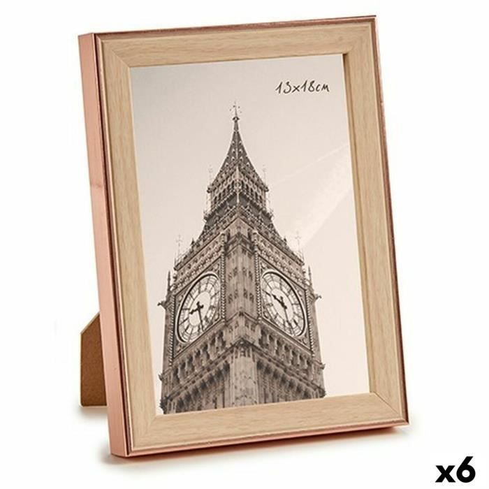 Cadre photo - Marron cuivre - 15,6 x 2 x 20,7 cm - Plastique - Verre