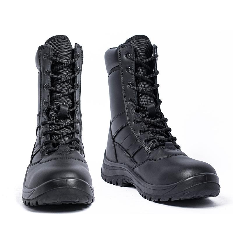 

Full Leather Boots Ultra Light Training Black High Top One-piece Tongue Hiking 42 чорний
