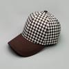 Houndstooth Color Block Baseball Cap Cotton New Men Women Sunscreen Check Versatile Fashion Casual Ventilate Street Retro Casual