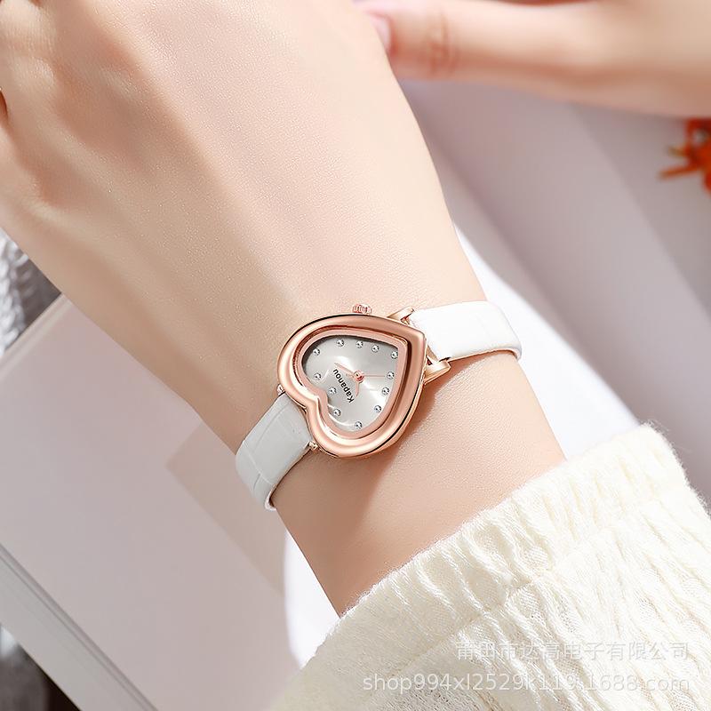 Thin Belt Mori Love Small Dial Watch Female High Value Student Simple Temperament French Niche Fashion Watch
