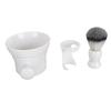 Men Beard Foaming Brush Set Soap Bowl Brush Rack Rich Foam Soft Hair Beard Grooming Brush Kit