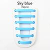 12Pcs/Set Elastic Silicone Shoelaces Practical Fashionable for Men Women Lazy Hammer Type Shoe Laces Sneakers No Tie Shoelaces