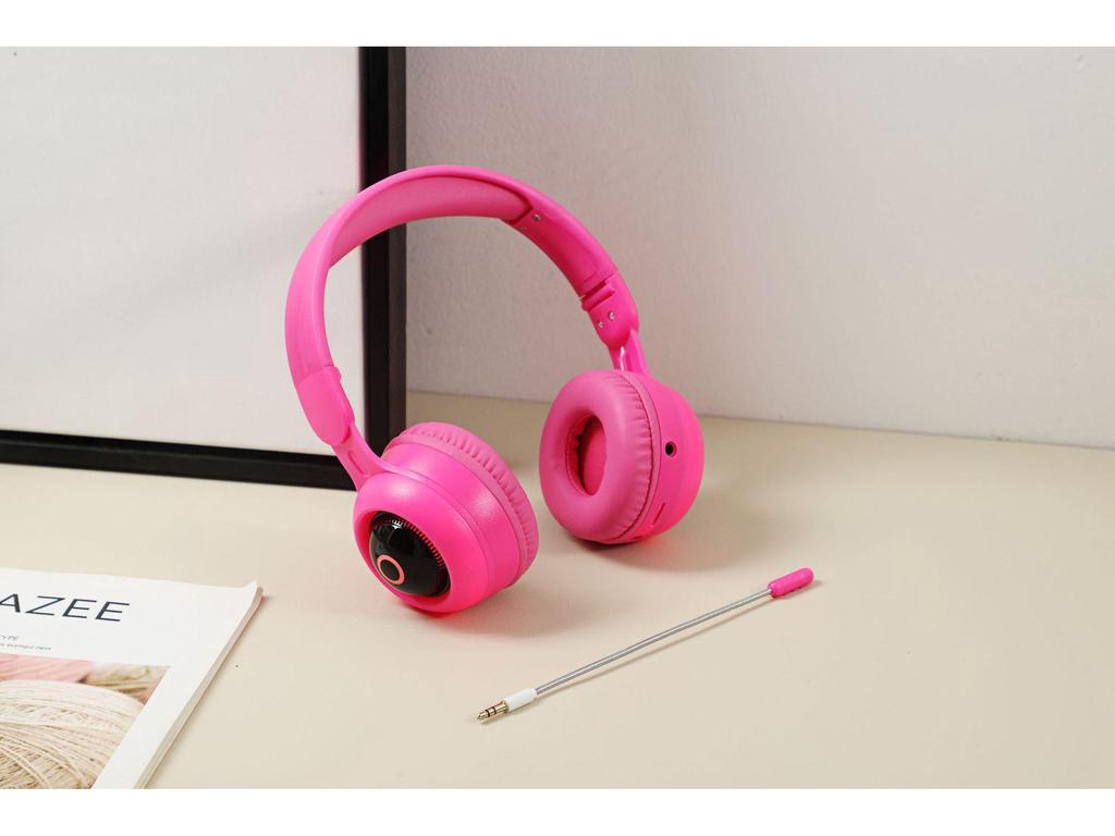 KE56 Wireless Over-Ear Headphones - Bluetooth 5.3, Long Battery Life, RGB Lights, Gaming Style, Mic