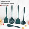 5-Piece High Temp Silicone Spatula & Ladle Set for Non-stick Cookware
