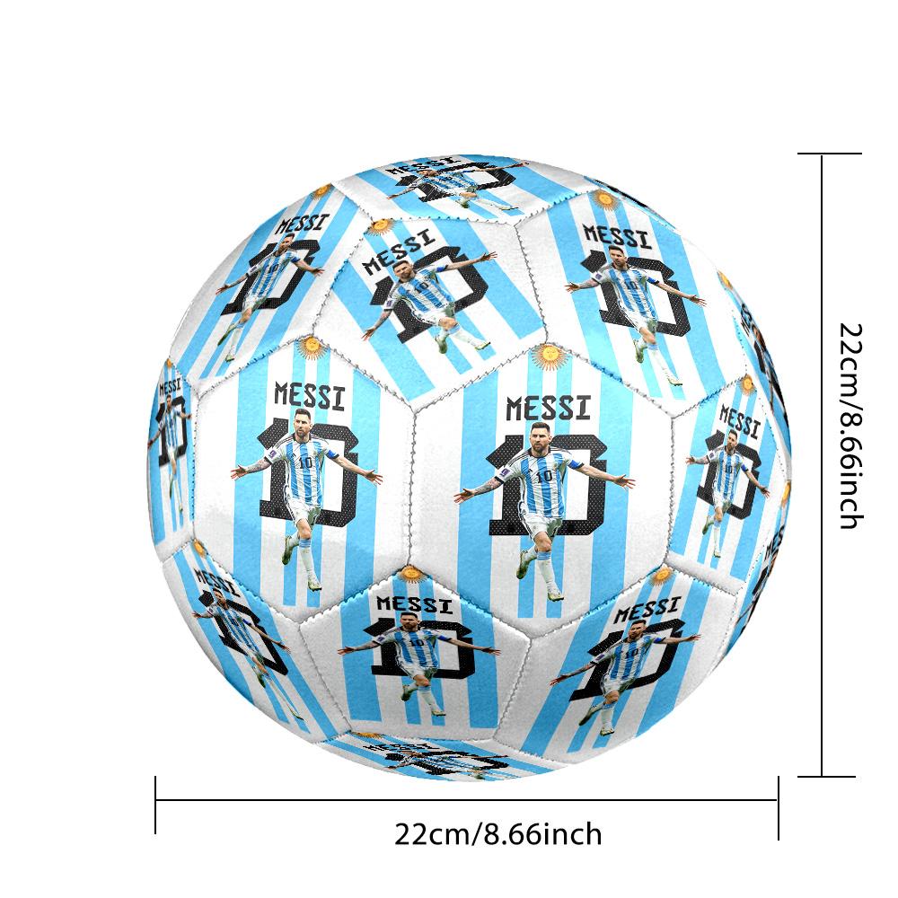 Messi's Argentina Celebration Soccer Ball Size 5 Football Machine Sewn Indoor/Outdoor Universal Football Unique Gift for Soccer Lovers