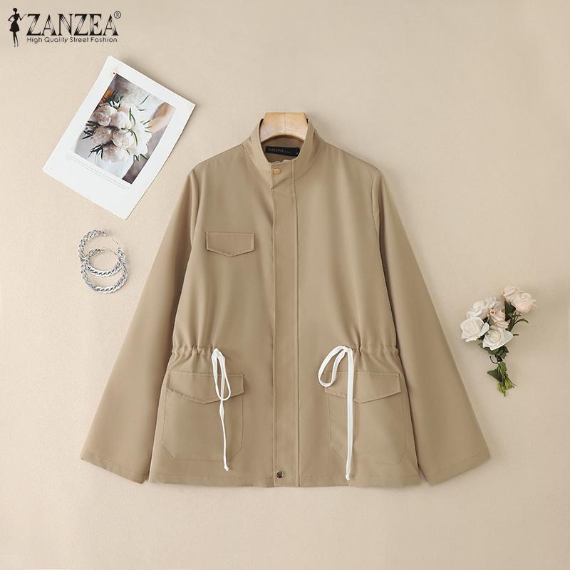 ZANZEA Womens Casual Long Sleeve Autumn Thin Cardigan Jackets