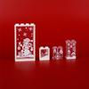 Winter City View Merry Christmas Decoration Flower Wreath Building Blocks House Home Santa Claus Figures Snow Window Bricks Toys
