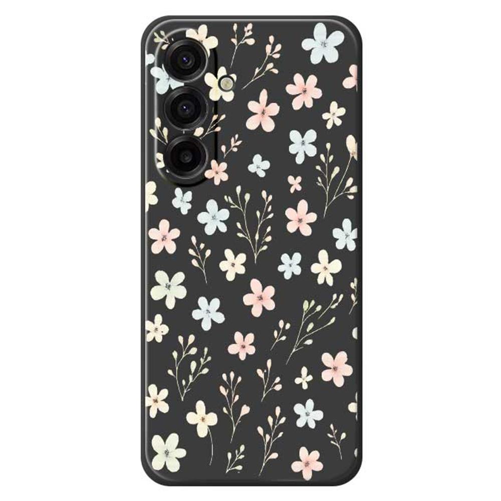 For Samsung Galaxy A17 5G Case Small Flower Branches Pattern Printing Straight Edge TPU Phone Back Cover