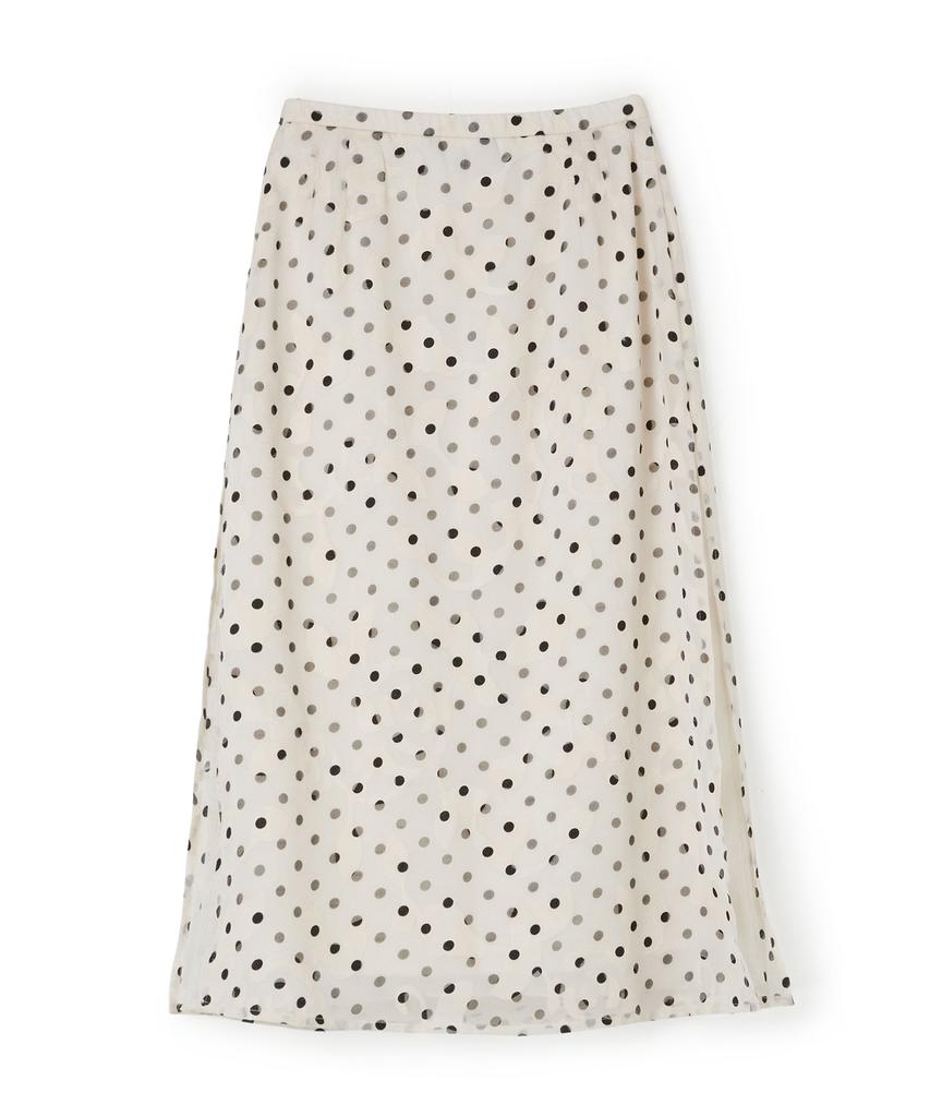 PENFIELD Dot Flower Layered Skirt Ivory_Fs2Ws83F