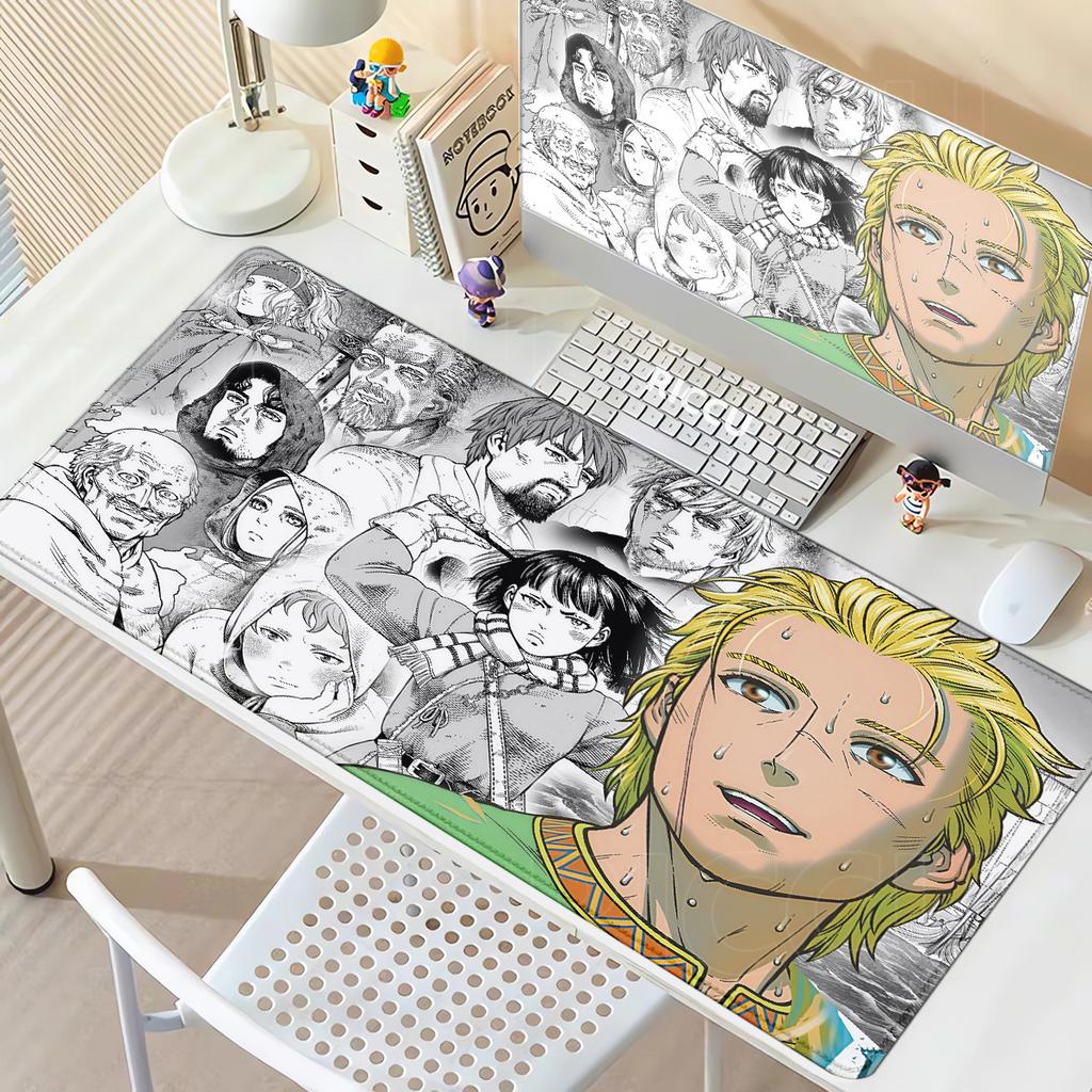 Gamer E-Sport Computer Mauspads Vinland Saga Mauspads Mechanische Tastatur Rutschfeste Gummi-Mauspads PC-Schrank Erweiterte Matten