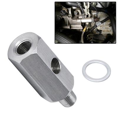 Stainless Steel 1/8'' BSPT Oil Pressure Sensor Sendor Tee Adapter To 1/8 NPT Gauge T-Piece Car Accessories VR-OGA02