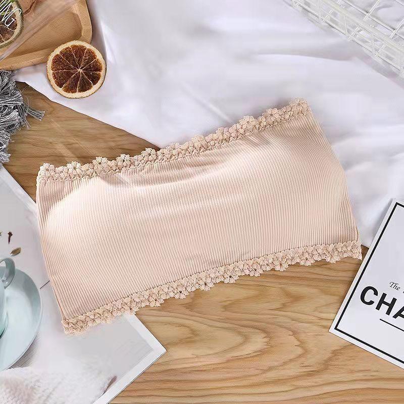 

Invisible Strapless Lace Bandeau Bra, Women s Anti-Slip Innerwear, Thin Summer Style One Size [Recommended 80-125 lbs]