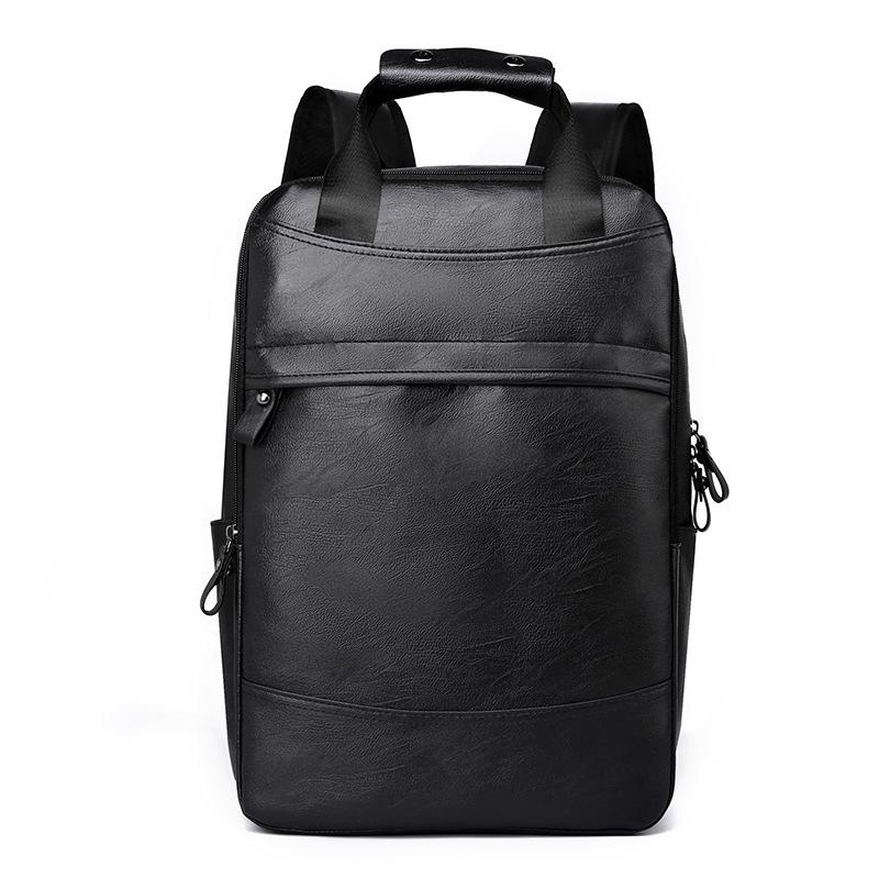

Men s Large Capacity PU Business Casual Business Computer Backpack Casual Waterproof Bag
