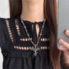 Gothic Rose Crosses Pendant Necklace With Elegant Designs Fashion Jewelry for Men and Women