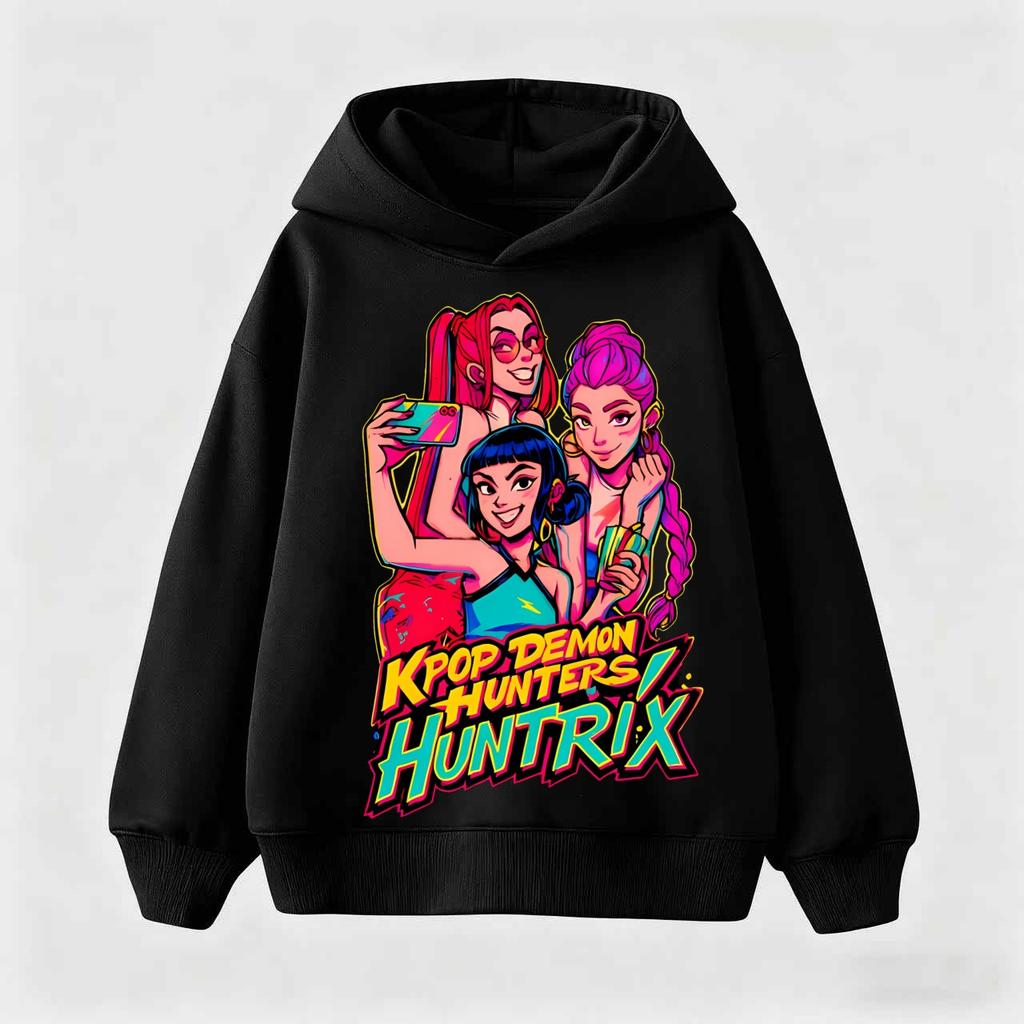 Children's Hoodie KPop Demon Hunter Huntrix Children's Sweatshirt Autumn Boys Girls Fashion Street Children's Clothing