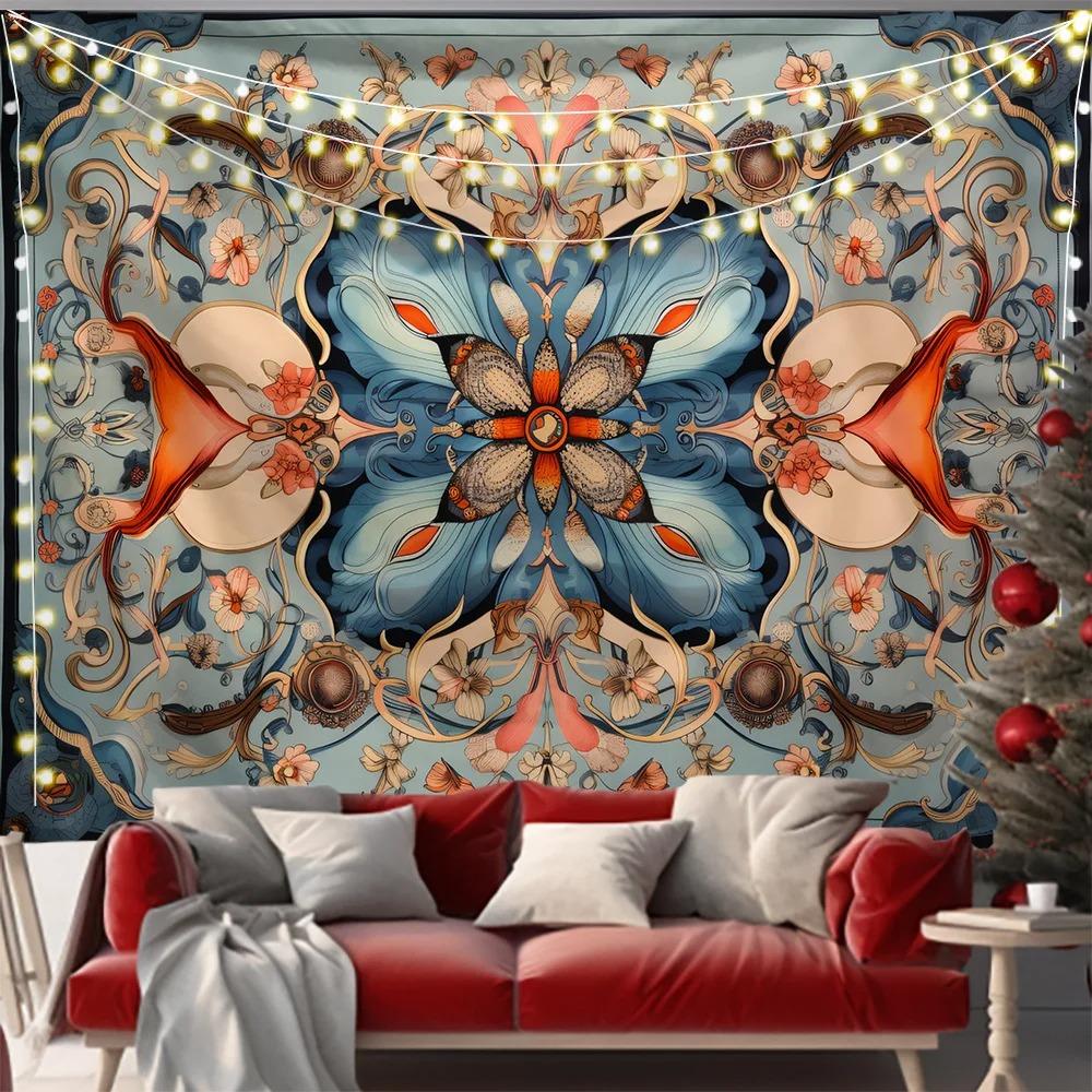 Creative Painted Butterfly Pattern Hanging Cloth Home Wall Decoration Tapestry Bedroom Living Room Tapestry