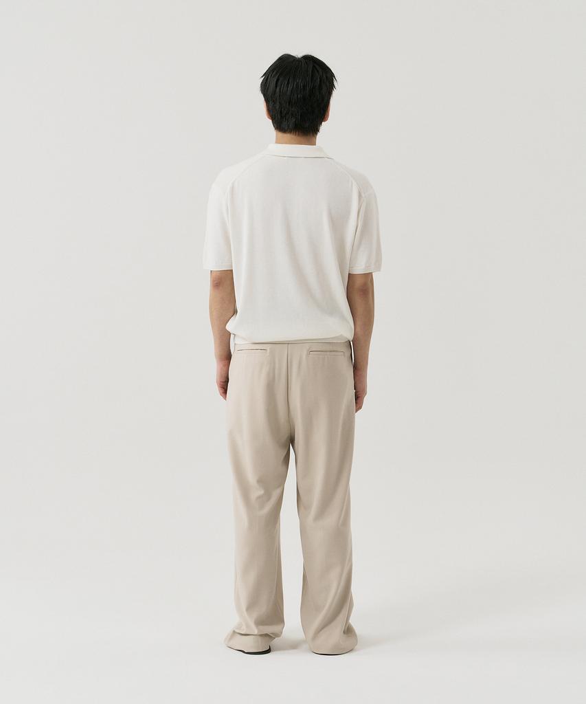 GNOK Silk Collared Short Sleeve Knit [Ivory]