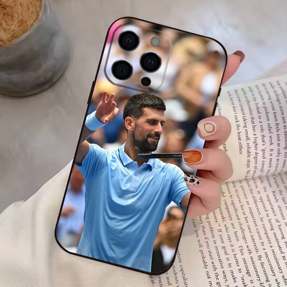 Novak Djokovic Phone Case For iPhone 17, 16,15,14,13,12,11 Plus,Pro Max, Others Soft Black Cover iPhone17promax
