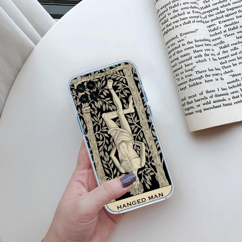 

QE10 Divination Tarot Transparent Phone Case for Motorola Moto G7 G8 G9 G84 G85 G73 G24 G15 Z2 Play Power Plus Motorola Moto G7