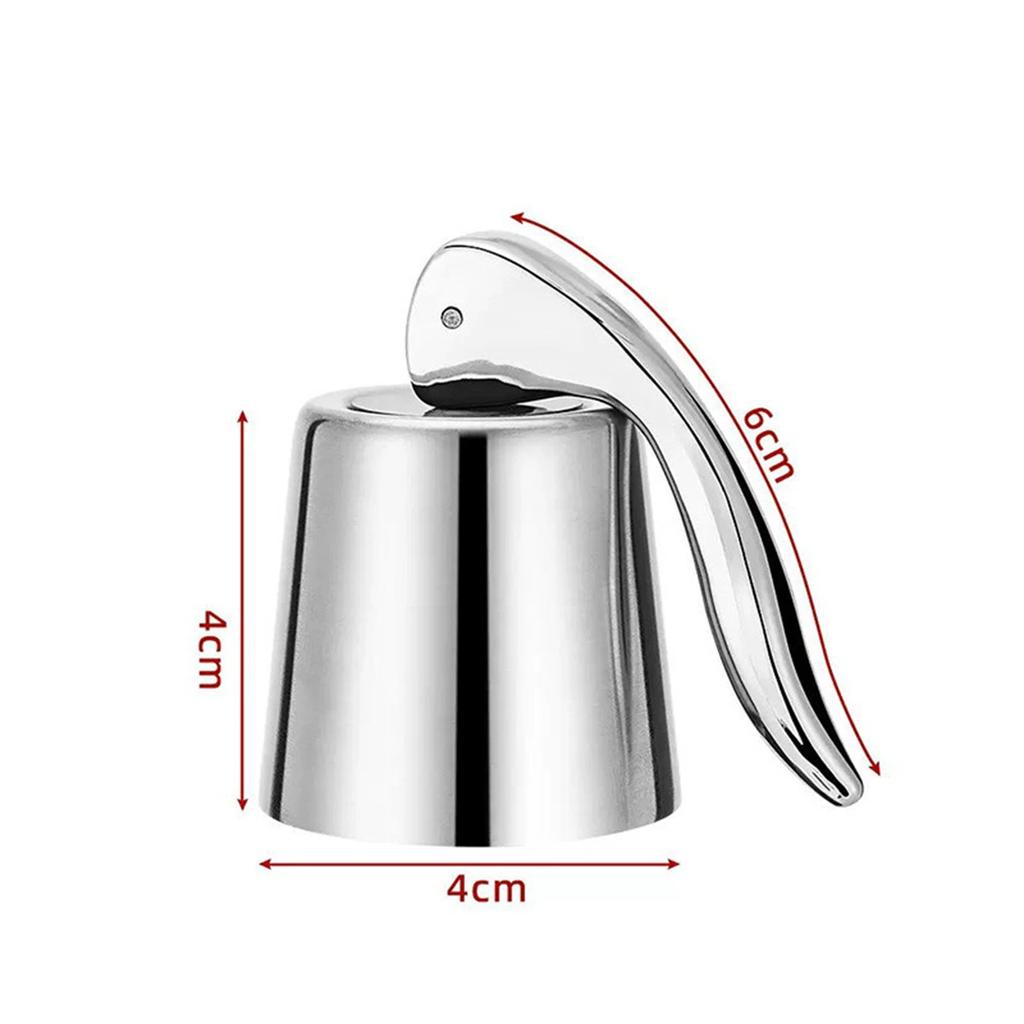 2 Pcs Wine Stopper Stainless Steel Wine Bottle Stopper with Silicone Seal  Reusable Beverage Preserver Freshness Keeper