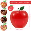 12Pcs Candy Container Apple Shape Containers Decorations Plastic Cookie Jars Apple Container Candy Boxes Apples Gift Party Favor