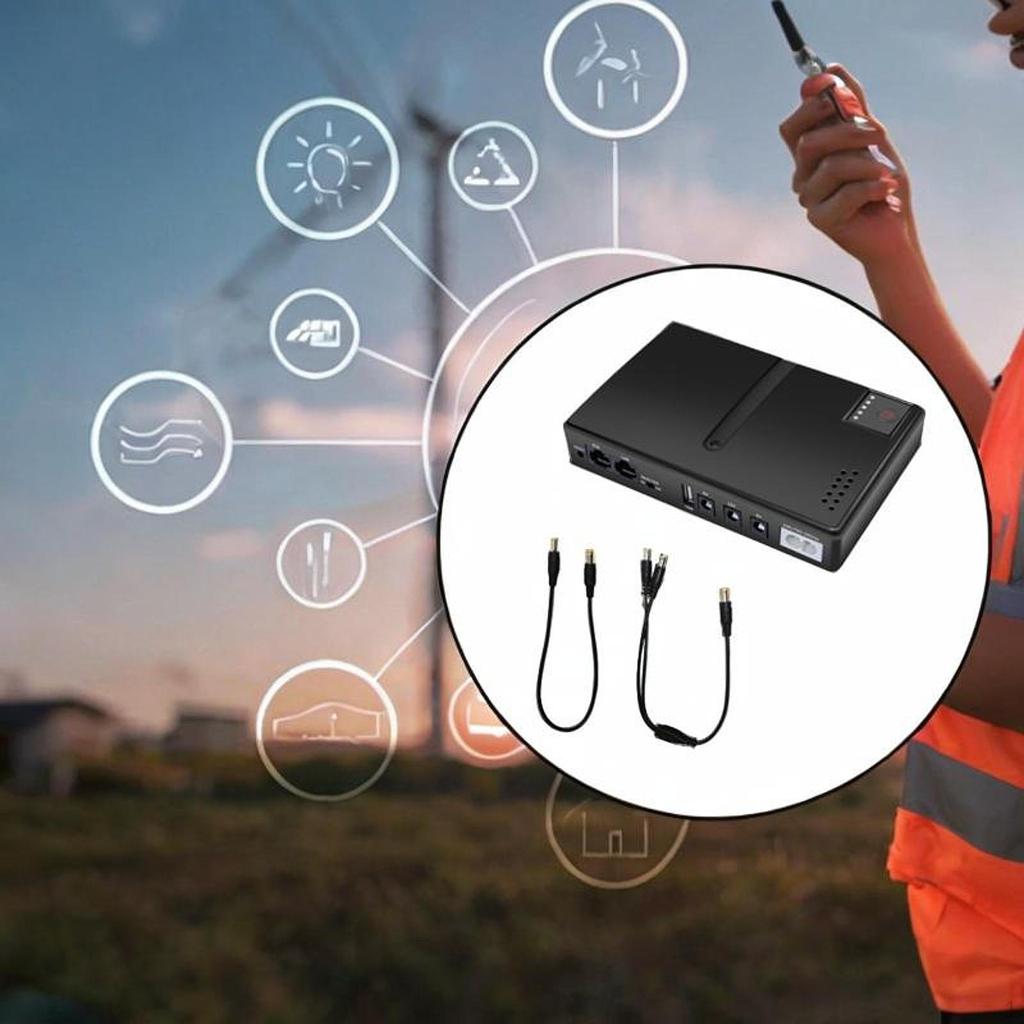 Mini Backup Power Supply Bank for 5V/9V/12V Multi-voltage Output