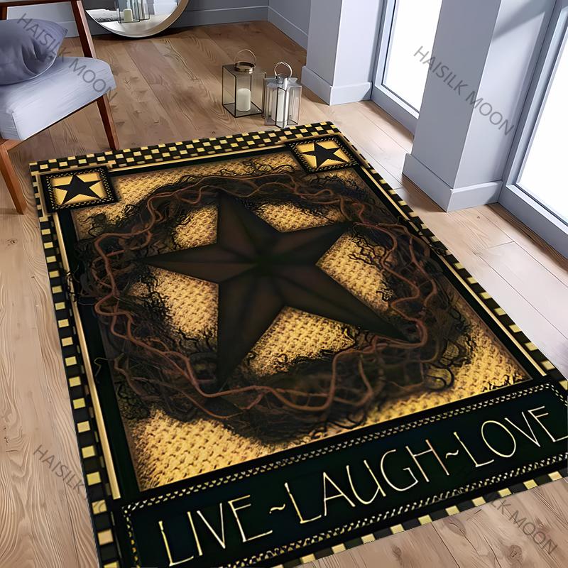 3D Vintage Pentagram Printed Mat Washable Carpet for Room Easy To Clean Rug for Sofa Livingroom Modern Home Decor Wonderful Gift