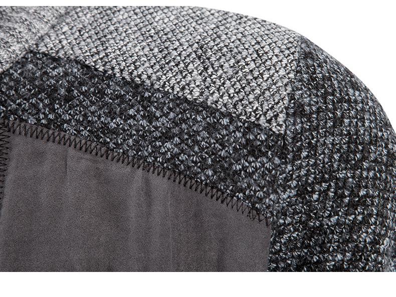 Men's Plus Velvet Thickened Stand Collar Cardigan Zipper Sweater - Autumn/Winter Warm Loose Knitwear