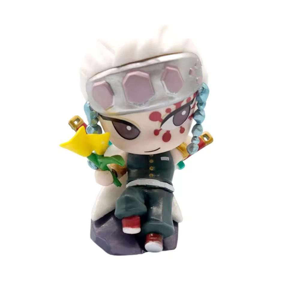 YENİ Q Posket Figür  Demon Slayer Mini Figür 5 Adet 10 Adet 12 Adet 15 Adet Setler Kimetsu No Yaiba Küçük PVC Bebekler Masaüstü kutusu