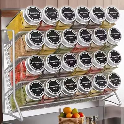 Protiskluzový organizér na koření Nástěnný stolní držák na koření Závěsná sprchová police na koření