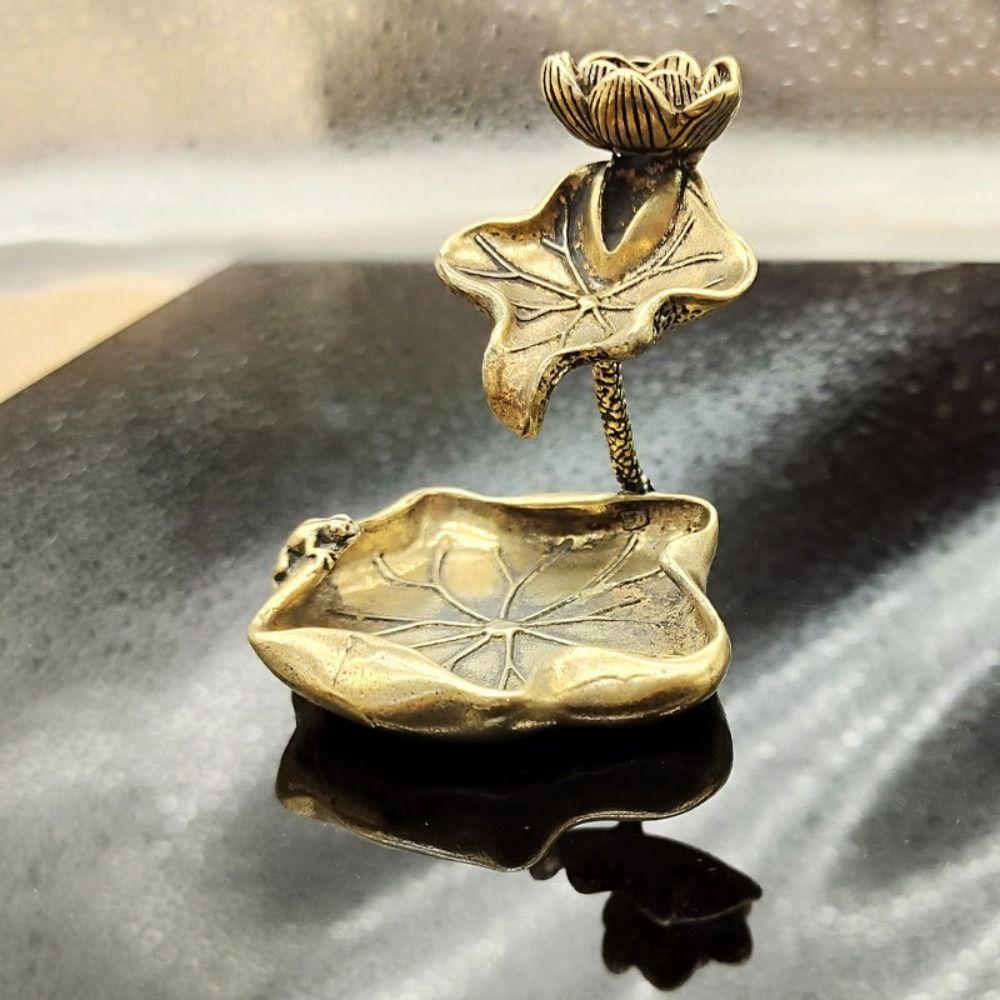 

Tea Table Ornaments Easy to Clean Incense Tray Tea Pets Incense Censer Holder Incense Frame латунный