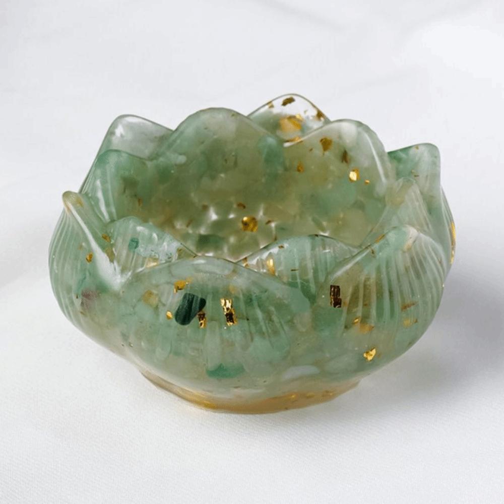 Lotus Shape Crystal Incense Holder Creative Jewelry Storage Container  Crystal Storage