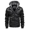 Men's casual pu leather jacket trendy jacket ozon European and American size spring and autumn leather jacket