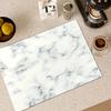 1Pcs Rubber Drying Mat With Marble Pattern For Coffee Shop Restaurant Kitchen Carpet Tableware Durable Diatom Mud Table Mat Pet Mat Coffeeware