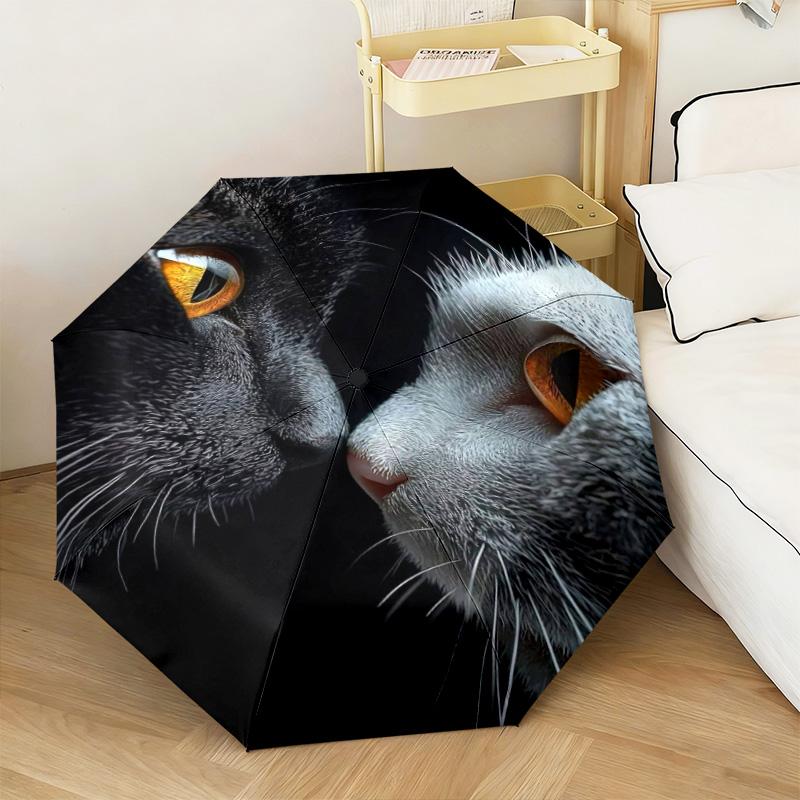 1PC Cats Automatic Umbrella - Suitable Travel Outdoor Portable Umbrella Birthday Gift Daily Essentials