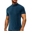 High Collar Bottomed Men'S Short Sleeved Men'S Fashion Casual Top T-Shirt