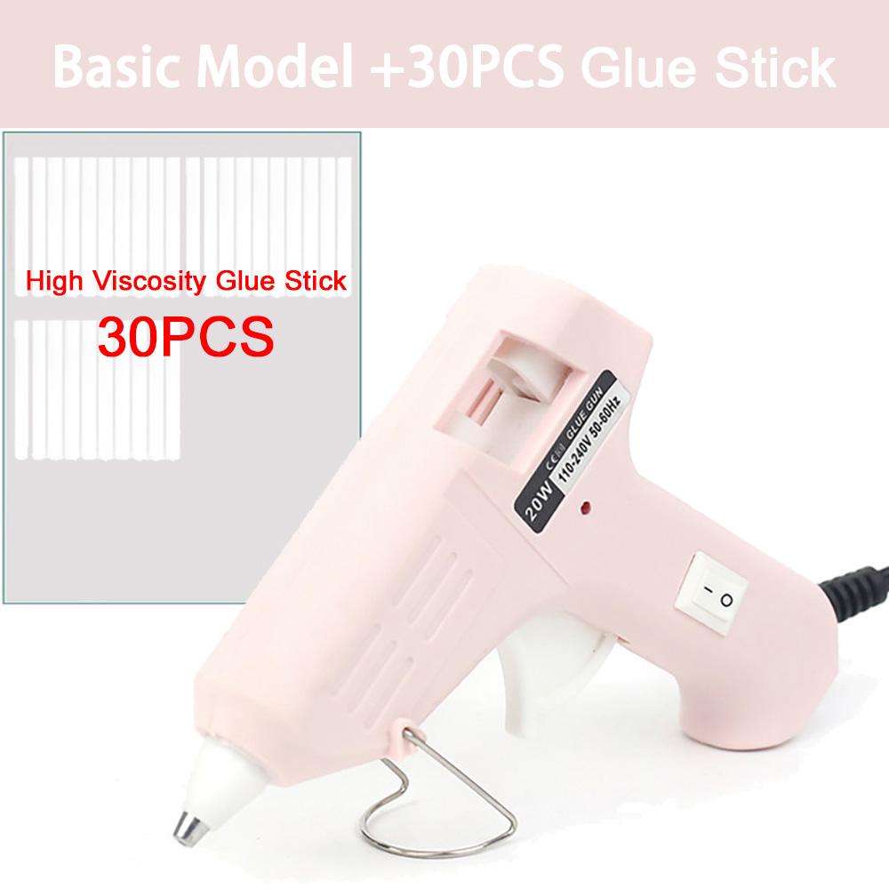 2024 New 20W Hot Melt Glue Gun Plug-In Anti-Scalding Children's Hot Silicone Gun 7Mm Glue Stick Adhesive Gluegun Small Glue Gun