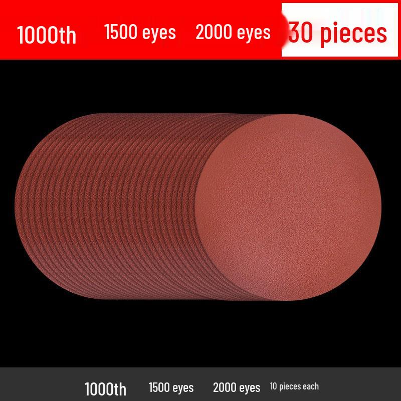 4" Sandpaper Flocking Woodworking Polisher with Self-Adhesive Hook & Loop Angle Grinder Sanding Discs