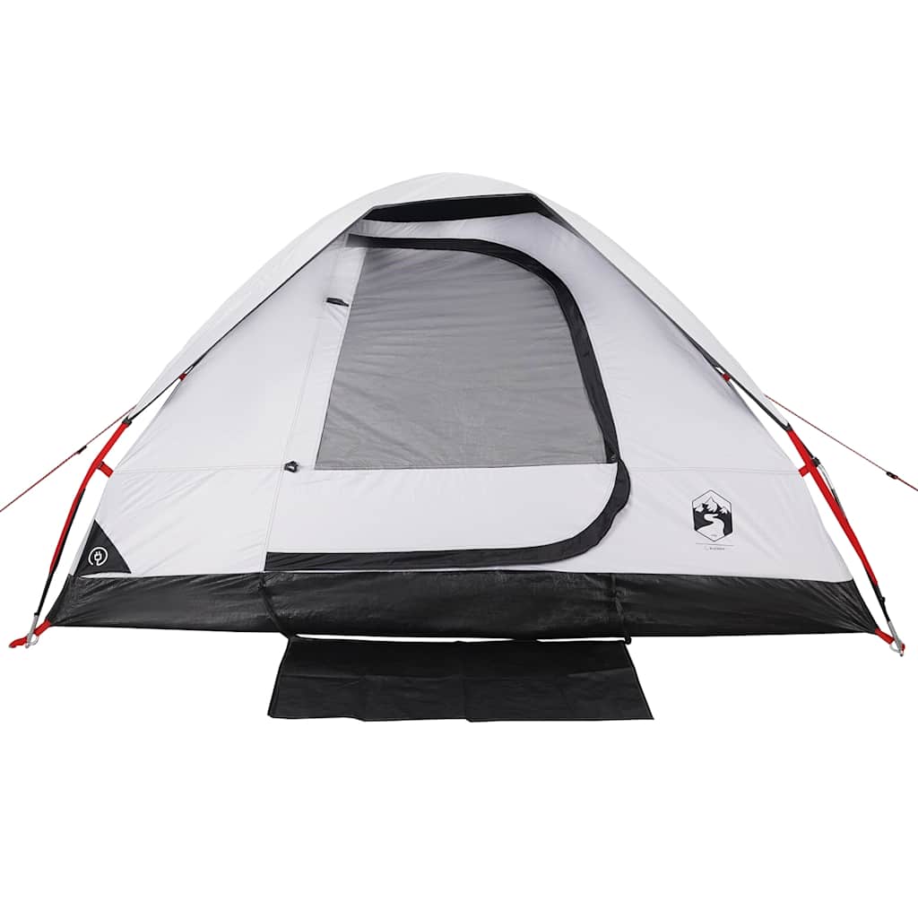 Dome Camping Tent for 2 Persons White & Dark Waterproof