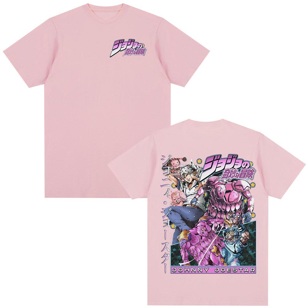 2026 Anime JoJo Bizarre Adventure Tshirt STEEL BALL RUN Johnny Joestar Tshirts Unisex Women Cotton Casual Parentchild T Shirt