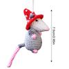 Cute Rearview Mirror Car Decor Knitted Possum Auto Charm Ornaments Handmade Key Chain Pendant Car Decoration Accessories