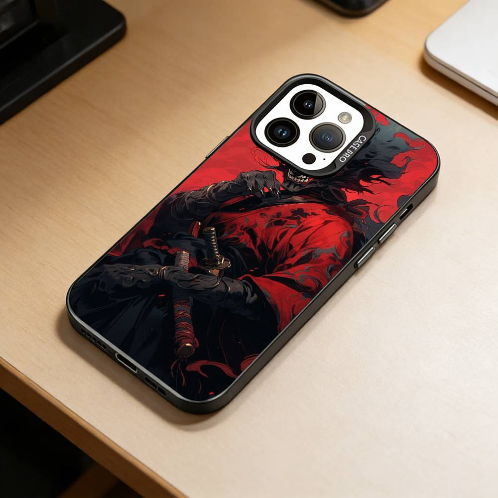 

Hannya Mask Phone Case For iPhone 17,16,15,14,13,12,11 Plus,Pro Max,XS,Colorful Silver Black Cover iPhone14