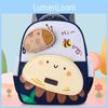 Mochila Infantil Fofa com Expressão Sorridente e Estampa de Abelha e Flor para Crianças de Jardim de Infância