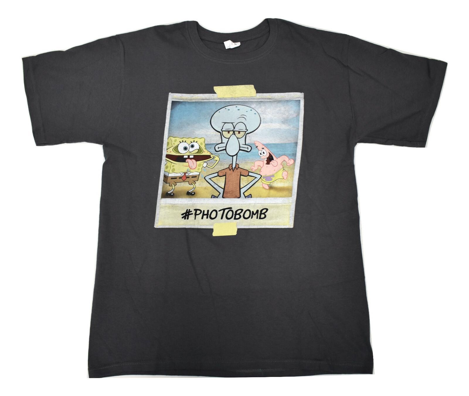 Spongebob Squarepants Mens Patrick Squidward PHOTOBOMB Shirt New S M XL XL