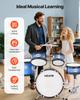 VEVOR Kids Drum Set, 5-Piece 14 in / 355.6 mm Junior Drum Sets, Beginner Drums Set with Adjustable Throne and Two Pairs of Drumsticks