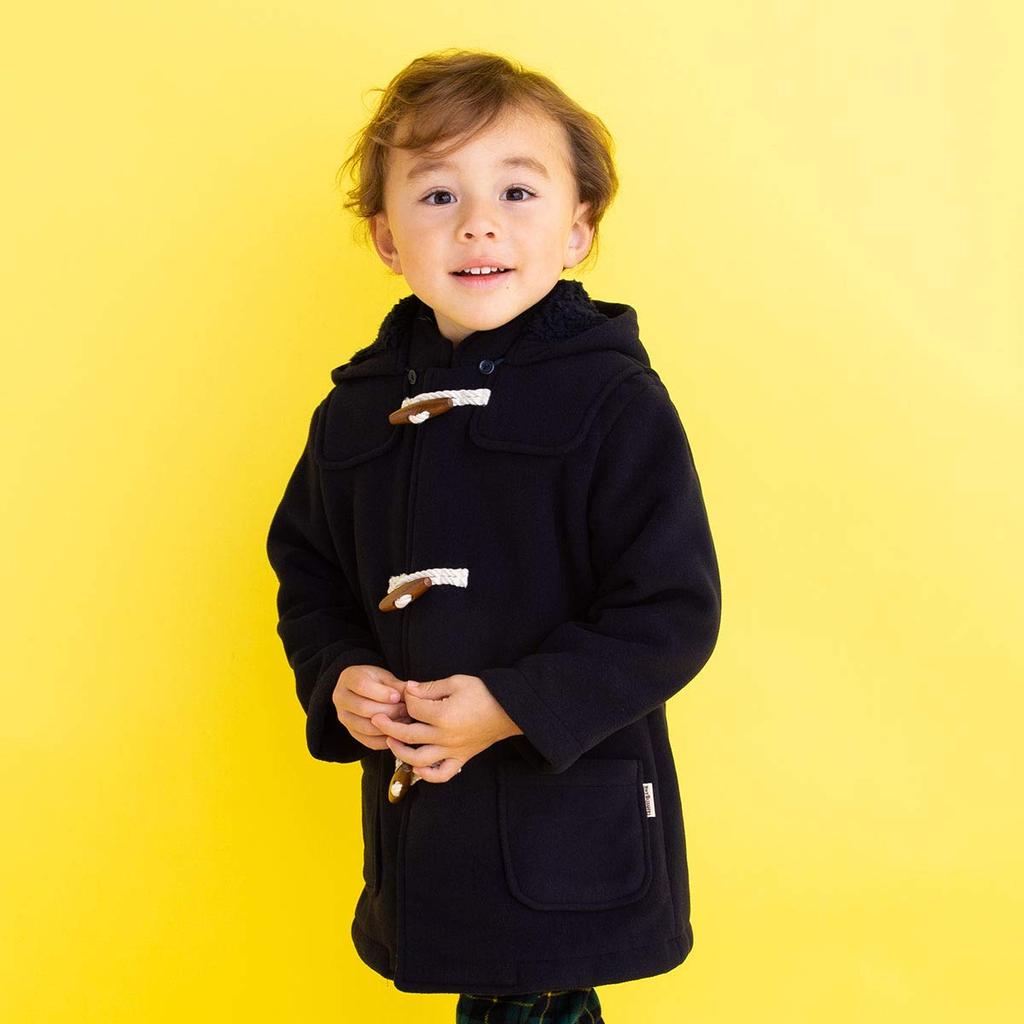 House Hot Fleece Bonding Duffel Coat Navy [Miki Biscuits] 73-3801-787 (100cm, Blue)