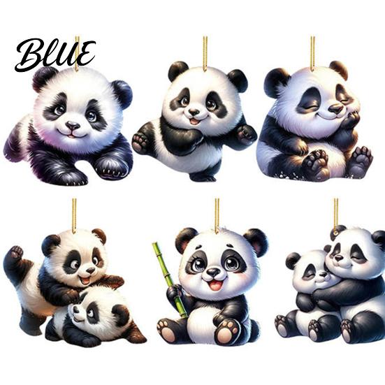 Christmas Panda Advent Countdown Multifunctional Acrylic for Cartoon 2D Calendar 2025 Kids Pendant Home Decorations
