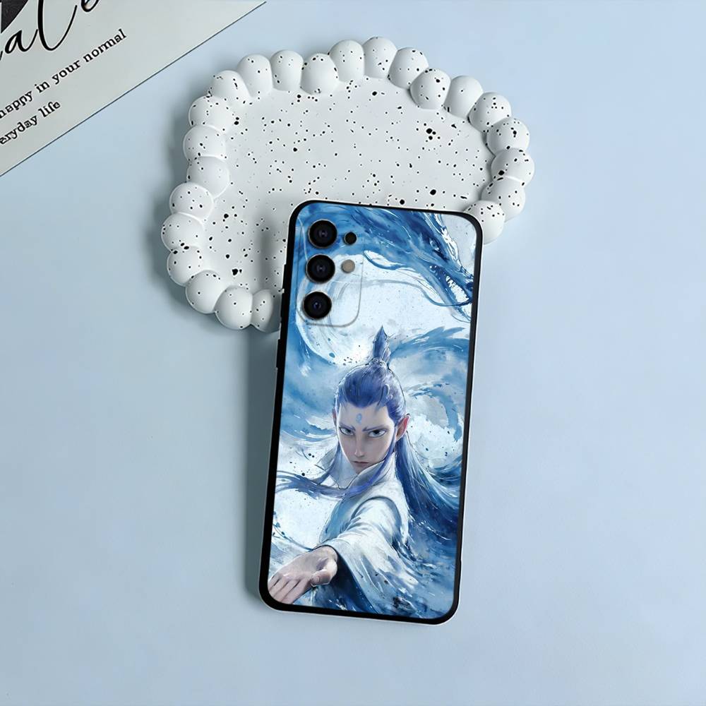 N-Z-Ne-zha Hot anime Black Soft Silicone Phone Case for Samsung S25, S24, S21, S22, S23, S30, Ultra, S20, Plus, FE, Lite